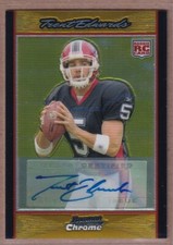 2007 Bowman Chrome Rookie Autographs Gold Refractors #BC61 Trent Edwards RC /50