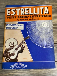 Vintage Sheet Music Estrellita Manuel Ponce 1914 - Picture 1 of 3