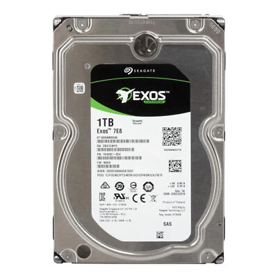 FESTPLATTE SEAGATE EXOS 7E8 ST1000NM0045 1TB 7.2K 128MB SAS-3 3.5'' Zoll - Bild 1 von 3