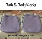NEW Bath and Body Works Medium Lilac Drawstring Cosmetics Makeup Pouch Bag