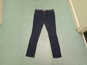 Pantalones de mezclilla ajustados para dama Dorothy talla 10 pierna 30" azul oscuro descoloridos - Imagen 1 de 4