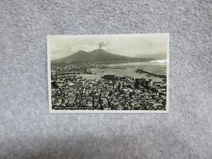 1936 NAPLES ITALY VOLCANO ERUPTION Mount VESUVIUS Italian RPPC POSTCARD Used - Picture 1 of 2