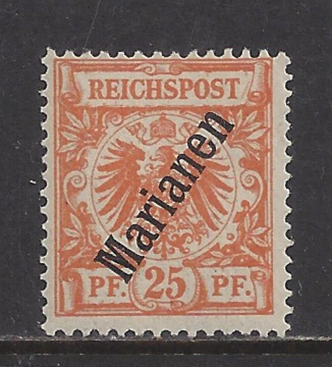 Germany colonies 1900 MARIANA ISLANDS  25 Pf. early issue 56° mint**, $ 307.00 - Image 1 of 1