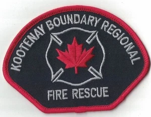 Patch pompier régional Kootenay Boundry sauvetage incendie Canada - Photo 1/1