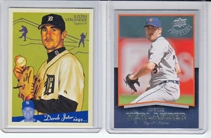 2008 Goudey Justin Verlander & UD Timeline Two Card Lot Detroit Tigers Pitcher - Foto 1 di 4
