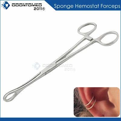 New 7" Sponge Forceps Standard Self-Locking Piercing Tool - Image 1 of 3