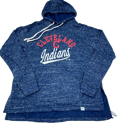 Cleveland Indians Sudadera con Capucha Mujer Pequeña Azul Sudadera Suéter Brezo MLB Suave Foto 1 de 4