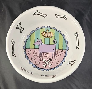 8" Signature Housewares Ursula Dodge Majesty Medium Dog Food Pet Bowl - Picture 1 of 4