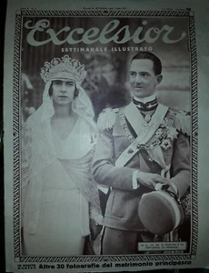 EXCELSIOR SETTIMANALE ILLUSTRATO"FOTOGRAFIE MATRIMONIO PRINCIPESSA DI PIEMONTE". - Foto 1 di 2