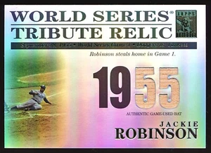 2003 Topps Tribute World Series Silver Jackie Robinson Bat Relic #058/425 - Picture 1 of 2