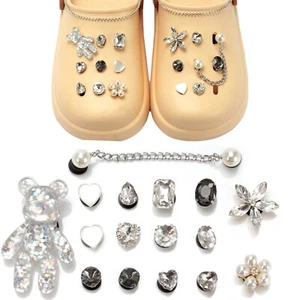 18PCS Shoe Charms Set Bling Flower Decorations for Crocs Clogs Fashion DIY - Picture 1 of 7