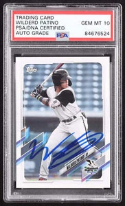Wilderd Patino Signed 2021 Topps Pro Debut #PD85 RC (PSA | Autograph Graded PSA - Picture 1 of 2