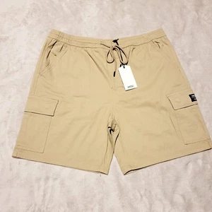 WeSC Cargo Shorts Herren Größe XL Damen Größe 2XL Taschen Outdoor Logo Beige Neu - Bild 1 von 13