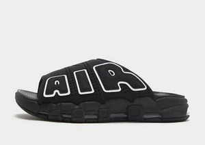 Genuine Nike Air More Uptempo Slides ® ( Men UK 6, 7, 8, 9 & 10 ) Black / White - Picture 1 of 9