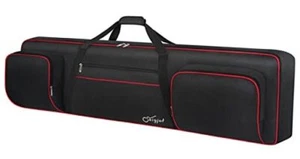 88 Key Keyboard Case Soft (Size: 53.5"x13.8"x6.8"), Padded Piano Case with Red - Picture 1 of 7