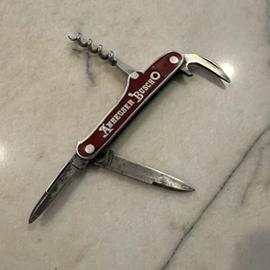 Antique Anheuser Busch Adv. Enamel Champaign Style Stanhope Pocket Knife - Picture 1 of 8
