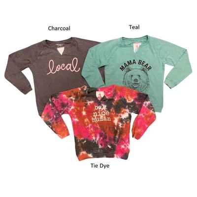 Sudadera raglán State Of Mine para mujer calce relajado cómoda gráfica Foto 1 de 2