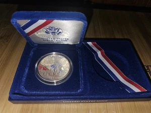1986-S Proof Ellis Island Statue of Liberty Commemorative Silver Dollar - Picture 1 of 8