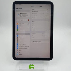 WiFi Only Apple iPad Mini 6th Gen 256GB 18.5 SPACE GRAY MK7T3LL/A - Picture 1 of 8