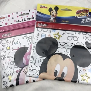 NEW Disney Junior Minnie Mickey Mouse 16 Party Favor Bags Kids Birthday Loot - Picture 1 of 9