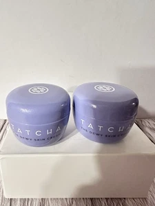 Juego de 2 TATCHA The Dewy Skin Crema Hidratante Deluxe Tamaño de Viaje 10 ml cada uno - Imagen 1 de 2