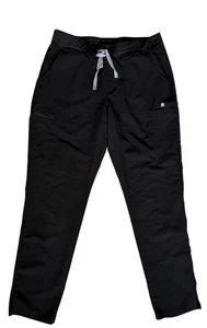 Figs Scrub Pants Women's Size Large Tall Black Yola Skinny High Waisted - Picture 1 of 20