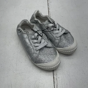 Wonder Nation Shoes Girls Size 13 Silver Glitter Memory Foam Casual Low Top - Picture 1 of 8