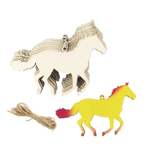 30 Stück 4 Zoll Holz Laufpferd Ausschnitte unvollendetes Holz Laufpferd Handwerk... - Bild 1 von 6