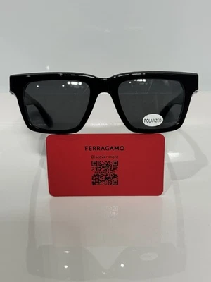 Salvatore Ferragamo SF2995 Black Chunky Acetate custom Polarized Sunglasses - Image 1 of 4
