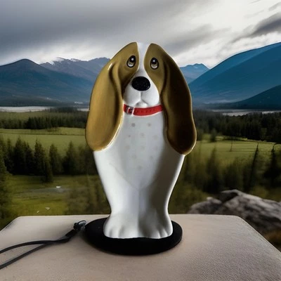 Reposacuchara cerámica The Pioneer Woman Dog Charlie Basset Hound Foto 1 de 4