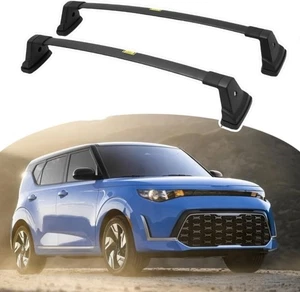 Barra transversal de riel de techo de aluminio 2 piezas apta para Kia Soul 2022-2024 2025 - Imagen 1 de 8