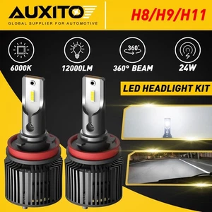 H8 H9 H11 LED Headlight Bulb CSP 12000LM 6000K Xenon White High Low Beam 48W New - Picture 1 of 12