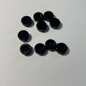 10x Lego Tile Round Fliese Kachel Gehwegplatte rund 98138 1x1 schwarz Black - Picture 1 of 1