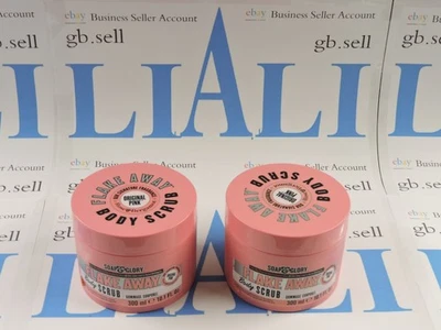 SOAP & GLORY Original Pink Flake Away Shea Butter Sugar Body Scrub 2x300ml GIFTS - Image 1 of 4