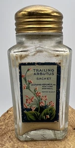 Antiker Teilflakon California Perfume Company Pulver Schlepp Arbutus Beutel - Bild 1 von 8