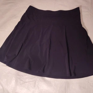 Athleta Skort Womens 16T Tall Black Side Zip Lined Skirt Back Zip Pocket - Picture 1 of 10