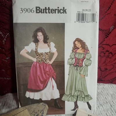 Butterick Costume Sewing Pattern 3906 Sz 18-22 Misses Used – Fairy, Angel, Witch - Image 1 of 4