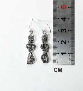 2 x Ohrhänger Meteorit Campo del Cielo / neu /  925. Sterlingsilber - Bild 1 von 4