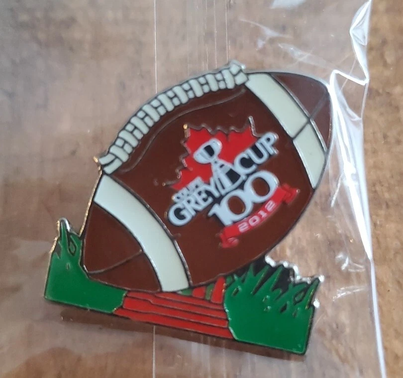 2012 100th Anniversary CFL Grey Cup Football Pin Argos Vs Stampeders - Image 1 of 1