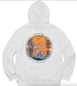 SS20 SUPREME EMBRYO HOODED PULLOVER HOODIE SWEATSHIRT ASH GREY SZ M (Bin #3) - Picture 1 of 3