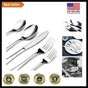 Silverware Set for 8, 40 Piece Heavy Duty Stainless Steel Flatware Utensils C... - Picture 1 of 9