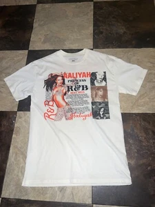 Camicia Vintage NUOVA Aaliyah Principessa di R&B Cotone Unisex Concerto M - Foto 1 di 8