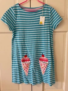 Mini boden girls embroidered ice cream pocket tunic 11 12 NWT - Picture 1 of 5