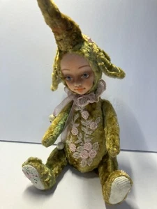 OOAK Green Jointed Elephant by Russian Master Feechka Dolls - Picture 1 of 6
