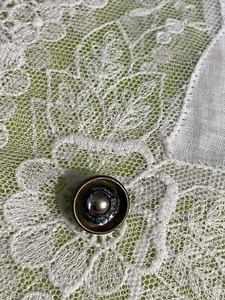 Chaleco antiguo azul muerto metal botón 98-10 - Imagen 1 de 5