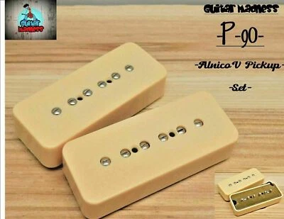 G.M. P-90 Soap Bar Pickup Set Cream Alnico 5 for Gibson, Epiphone ® - Image 1 of 4