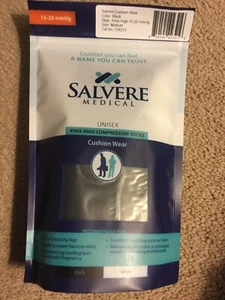 Black Medium Unisex Knee High Compression Socks - Picture 1 of 5