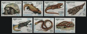 Cambodia 1987 - Mi-No. 883-889 ** - MNH - Reptiles / Reptiles - Picture 1 of 1