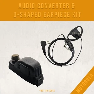 Audio Adapter Kit 2-Pin to Multi-Pin w/Earpiece for Motorola Radios  CP200, BC10 - Picture 1 of 16