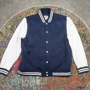 Mossimo Supply Varsity Style Jacket Mens XL Letterman Bomber Insulated Snap - Picture 1 of 11